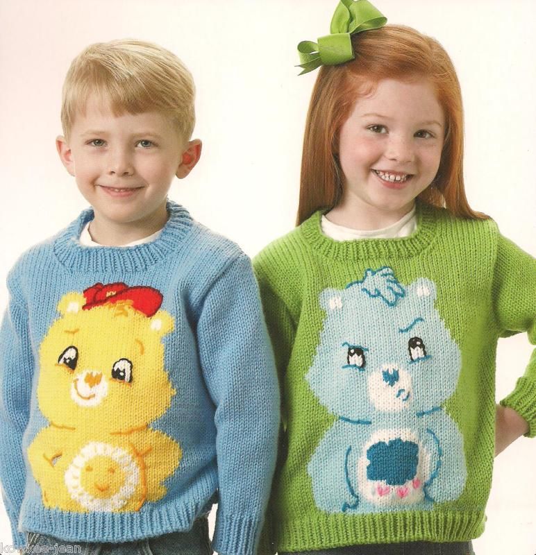  Bears sweaters hand knitting patterns kids sz 4 10 028906033540  