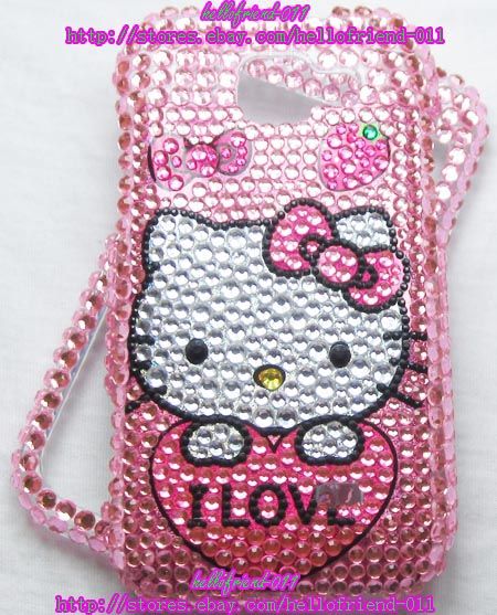 Hello kitty Bling Case Cover For Samsung Transform M920 #2  