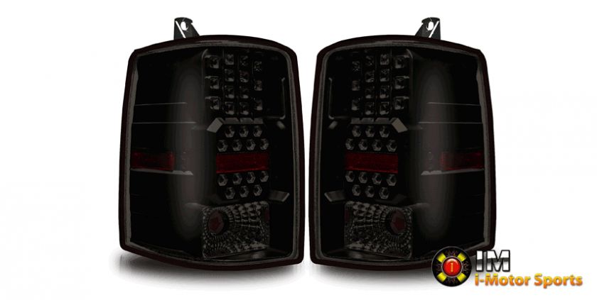97 98 Jeep Grand Cherokee LED Tail Lights Black Housing Smoke Lens 