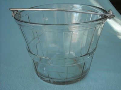 Anchor Hocking Ice Bucket Clear Glass Vintage  
