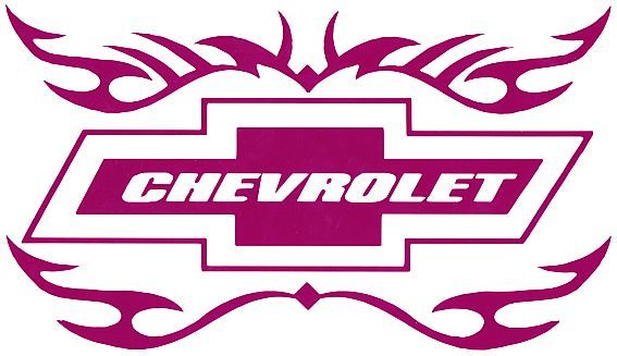 Tribal Chevrolet 8 Bow Tie Vinyl Decal T 2 12 Colors  