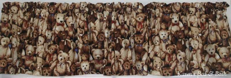 Brown Bears Teddy Bear Nursery Curtain Valance NEW  