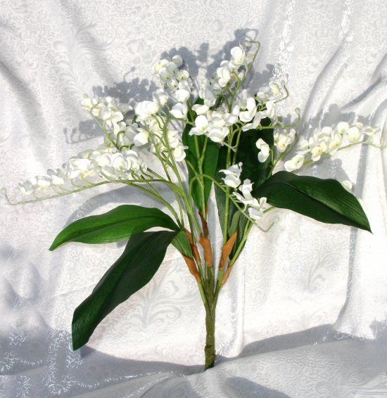 LILY of the VALLEY Bouquet Sprays Silk Wedding Flowers Centerpieces 
