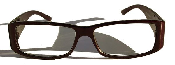 Retro Style Rectangle CLEAR Lens Black Brown Glasses IG  