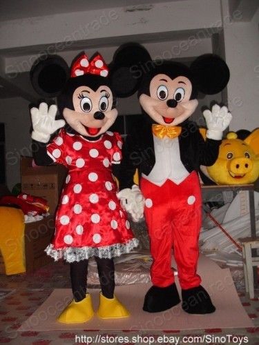 Mickey Maus und Minnie Maus Maskottchen Kostüm Ger  