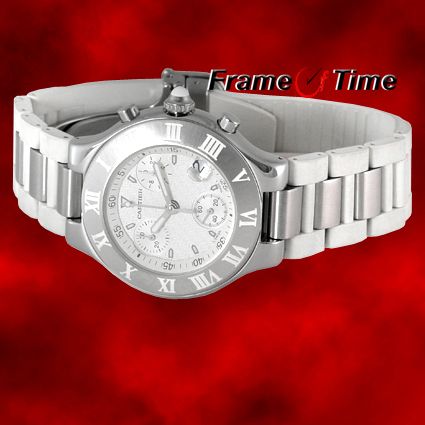 Cartier Mens Must 21 Chronoscap?h White Watch W10184U2  