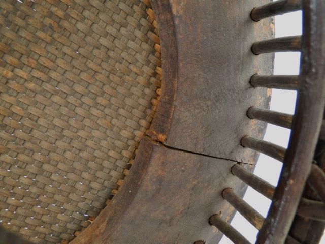   Victorian Wicker Rattan Wood Footstool Gout Stool Foot Rest  