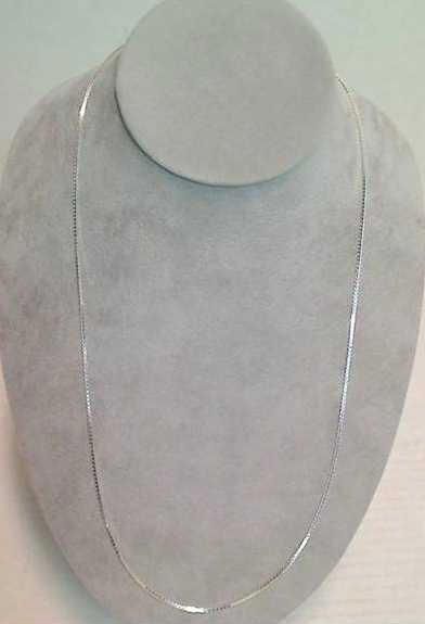 Sterling Silver Box Necklace Chain 24 .18 OZ NEW  