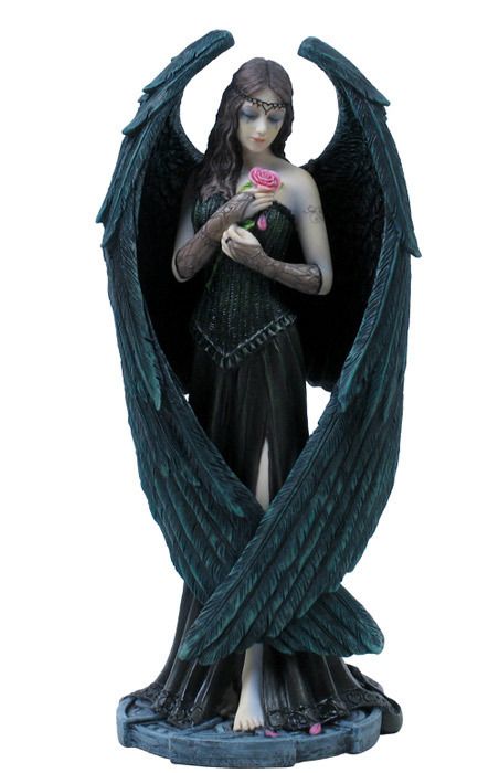 Anne Stokes ANGEL ROSE 8.5 Gothic Lady Statue Figurine Fantasy Art 