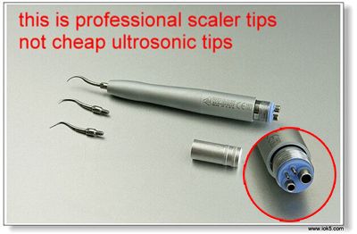 New Dental Air Scaler Handpiece with 3 Tips 4 holes  