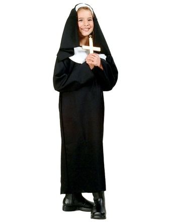   GIRLS CATHOLIC NUN SISTER KIDS THEATRE PLAYS HALLOWEEN COSTUME  