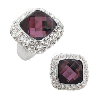 12mm Cushion Cut Crystals Cocktail Ring Size 6 7 8 9 10 ~ Available in 